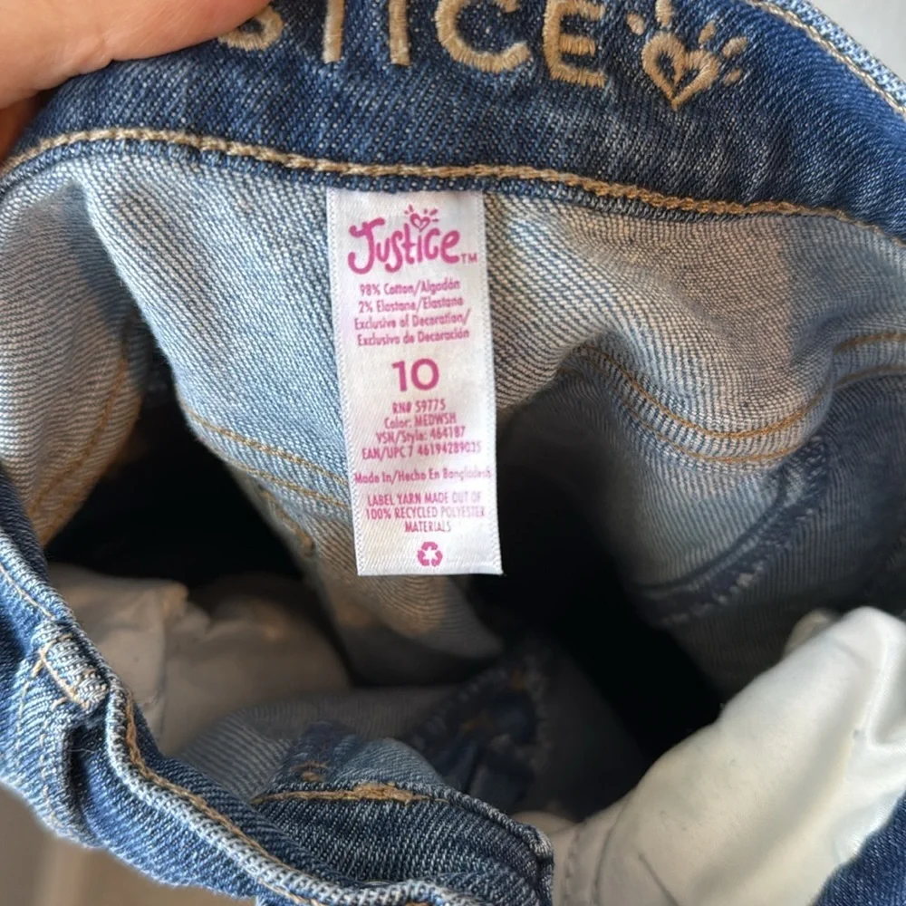 Justice Two-Tone Y2K Girls Blue Jeans‎